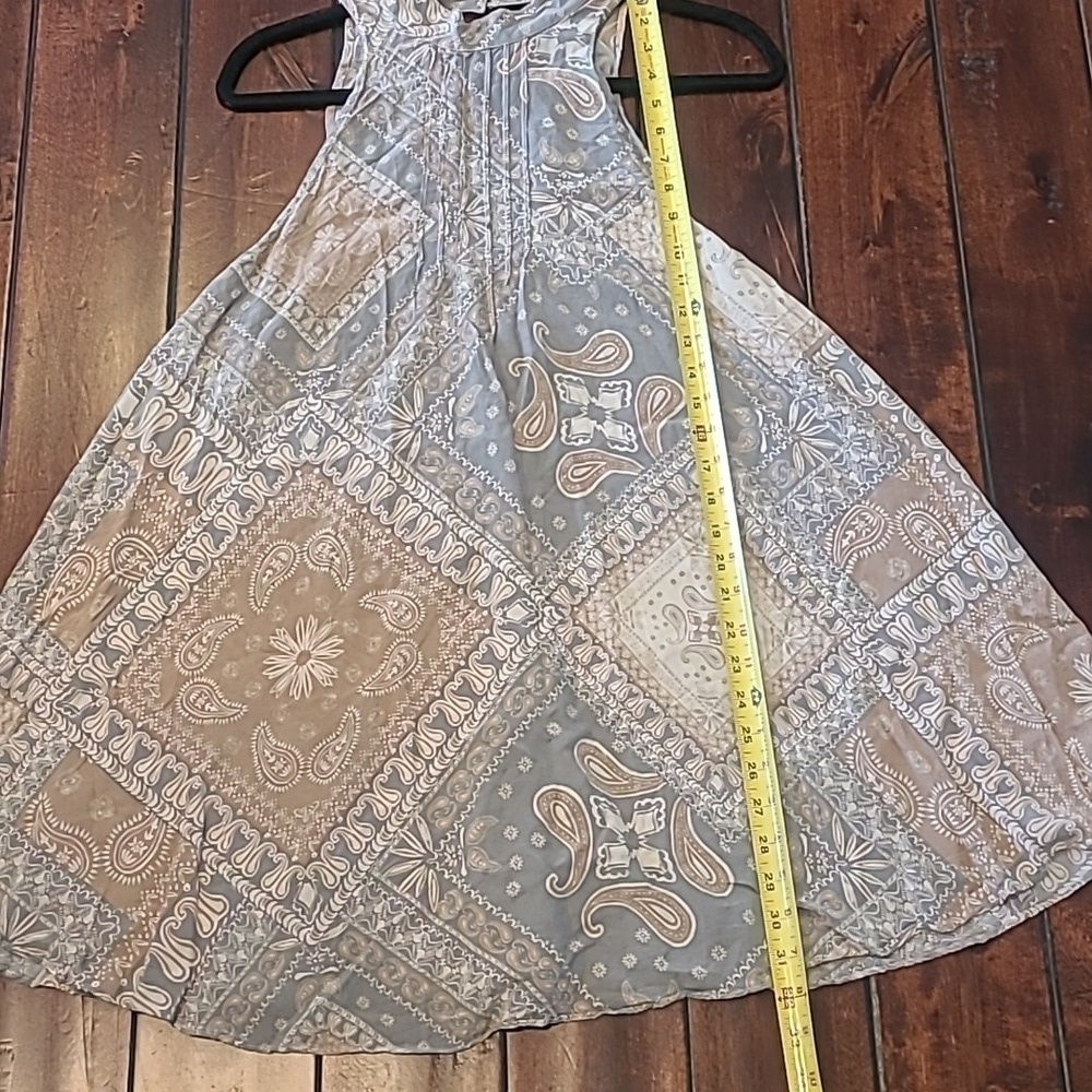 Free People Intimately Pink/Blue Muted Pallet Sleeveless Dress Size M - Picture 6 of 9